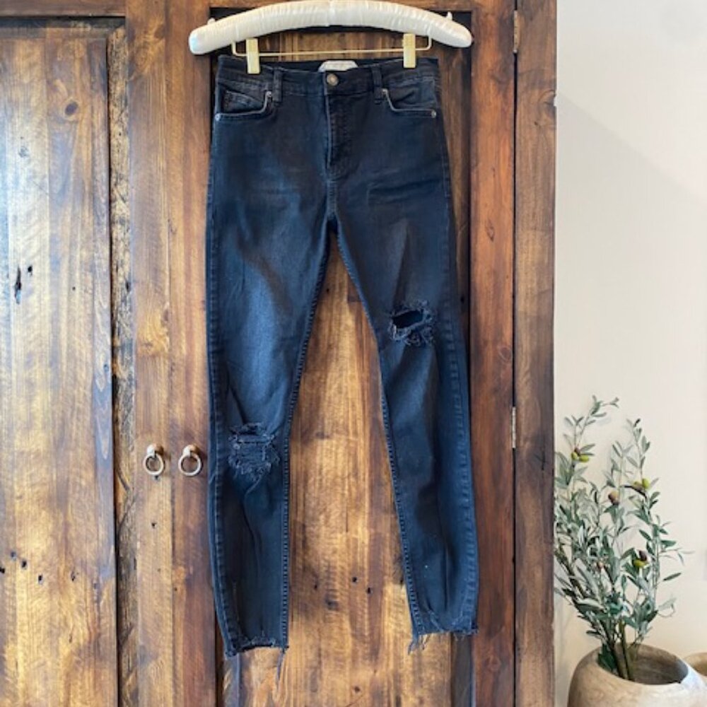 Free People Mid Rise Black Jeans